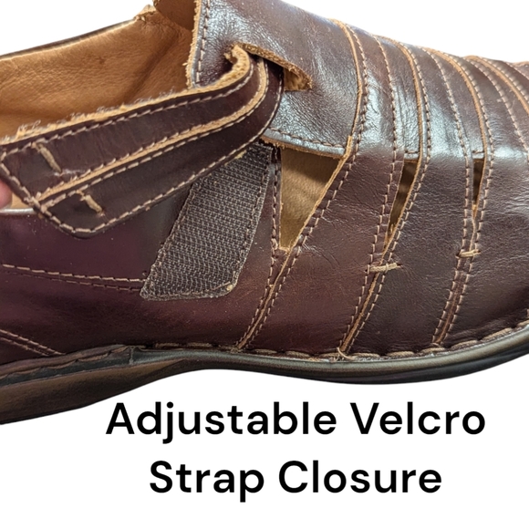 JOSEF SEIBEL | NWOT MEN'S LEATHER SHOES SANDALS |  MARONE | EU 46  US 12 - 12.5 - Picture 7 of 16